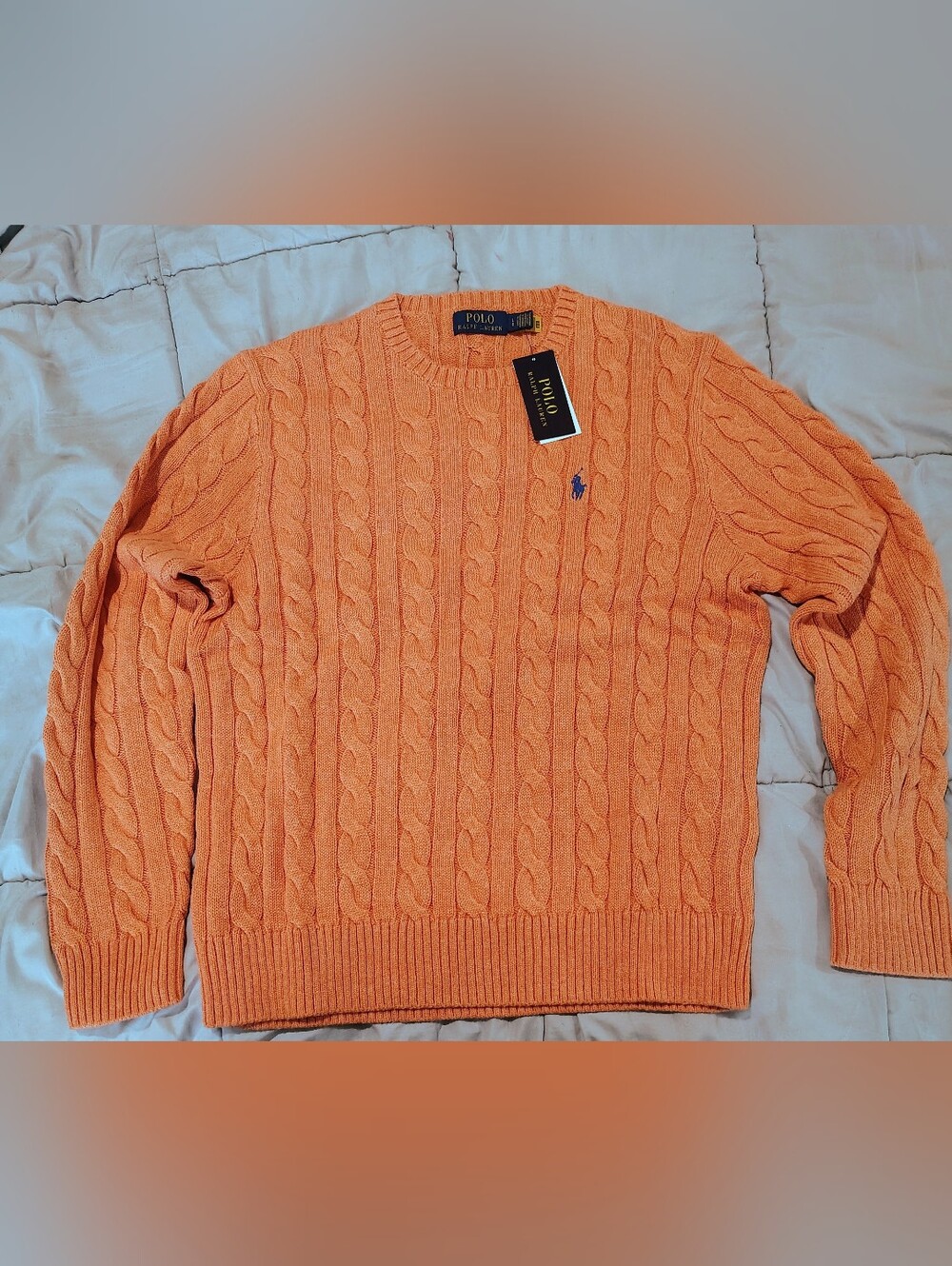 Polo by Ralph Lauren Cable Knit Crewneck Sweater Size Large NWT